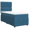 vidaXL Sommier &agrave; lattes de lit avec matelas bleu 90x200 cm velours