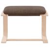 vidaXL Repose-pied Marron fonc&eacute; 51x41x40 cm Tissu