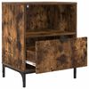 vidaXL Tables de chevet avec tiroir 2 pcs Ch&ecirc;ne fum&eacute; 49 x 36 x 61 cm