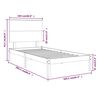 vidaXL Cadre de lit sans matelas 100x200 cm bois massif de pin