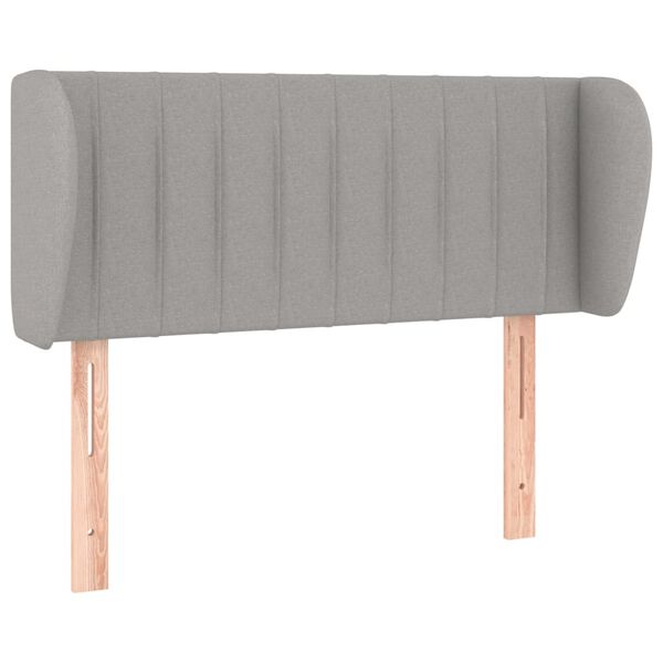 vidaXL T&ecirc;te de lit avec oreilles Gris clair 93x23x78/88 cm Tissu