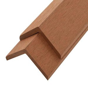 vidaXL Corni&egrave;re de terrasse 5 pcs WPC 170 cm Marron clair