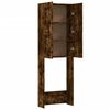vidaXL Meuble pour machine &agrave; laver Ch&ecirc;ne fum&eacute; 64x25,5x190 cm