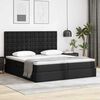 vidaXL Lit avec rangement et LED Noir 200 x 200 cm Simili cuir