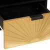 vidaXL Cabinet de chevet avec tiroir 2 pcs Noir et or 40 x 33 x 46 cm