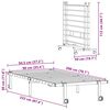 vidaXL Cadre de lit sans matelas pliable blanc 90x200 cm acier