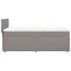 vidaXL Sommier &agrave; lattes de lit avec matelas Taupe 90x200 cm Tissu
