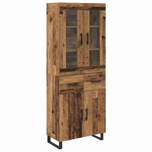 vidaXL Haut Armoire 2 pc Bois Ancien 69,5 x 34 x 180 cm