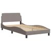 vidaXL Cadre de lit sans matelas Hvar taupe 100x200 cm tissu