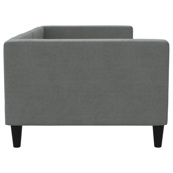 vidaXL Lit de repos sans matelas gris fonc&eacute; 90x200 cm tissu