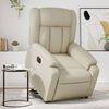 vidaXL Fauteuil inclinable &eacute;lectrique cr&egrave;me similicuir