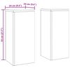 vidaXL Support de Plante 2 pcs Rouill&eacute; 24 x 24 x 55 cm Acier patin&eacute;