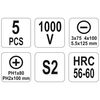 YATO Ensemble de tournevis isol&eacute;s 5 pcs 1000 V