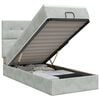 vidaXL Lit ottoman avec matelas Gris clair 80 x 200 cm Velours