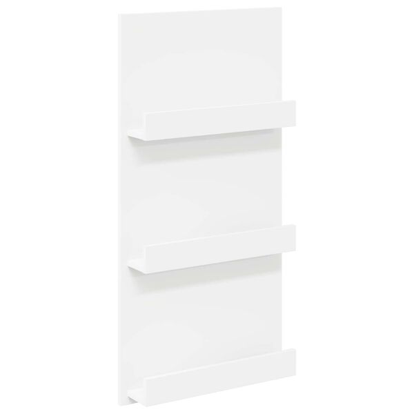 vidaXL &Eacute;tag&egrave;re &agrave; magazines Blanc 51 x 11 x 102 cm Bois d'ing&eacute;nierie