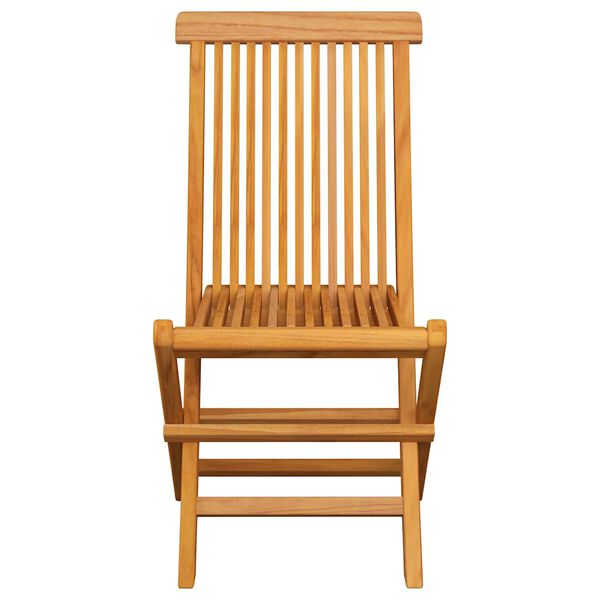 vidaXL Chaises de jardin et coussins crème lot de 4 Bois teck massif