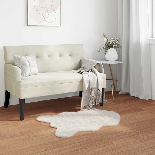 vidaXL Tapis en Fourrure Synth&eacute;tique de Lapin Olite Cr&egrave;me 80 x 120 cm