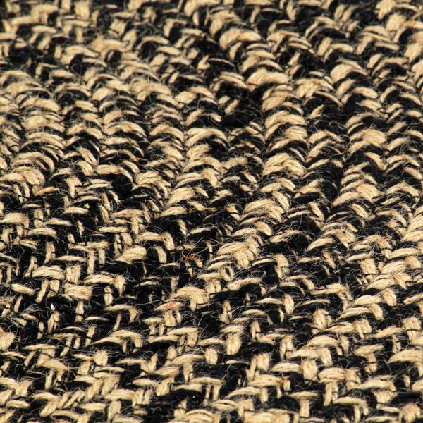 vidaXL Tapis fait &agrave; la main Jute Noir et marron 180 cm