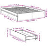 vidaXL Cadre de lit avec tiroirs sans matelas gris b&eacute;ton 120x200 cm