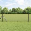 vidaXL Cl&ocirc;ture en fil soud&eacute; Gris 0.4 x 25 m