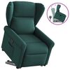 vidaXL Fauteuil inclinable vert fonc&eacute; tissu