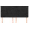 vidaXL Tête de lit Noir 160x5x118/128 cm Velours