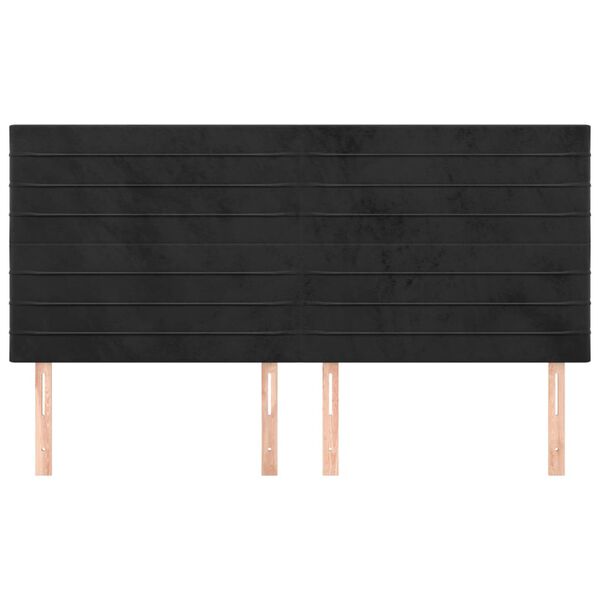 vidaXL Tête de lit Noir 160x5x118/128 cm Velours