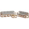 vidaXL Ensemble de canap&eacute;s d'ext&eacute;rieur 9 pcs Gris Naturel et Clair