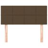 vidaXL T&ecirc;te de lit Marron Fonc&eacute; 100x5x78/88 cm Tissu