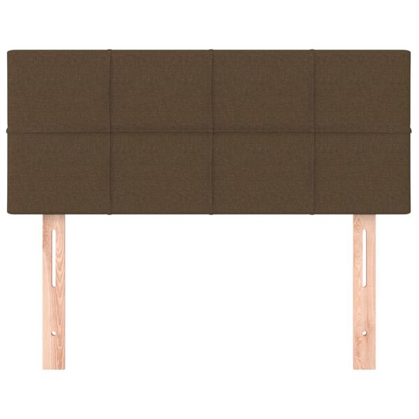 vidaXL T&ecirc;te de lit Marron Fonc&eacute; 100x5x78/88 cm Tissu