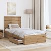vidaXL Cadre de lit Ch&ecirc;ne artisanal 90 x 190 cm Bois d'ing&eacute;nierie