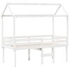 vidaXL Lit haut sans matelas blanc 80x200 cm bois de pin massif