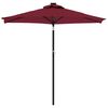 vidaXL Parasol de jardin avec m&acirc;t en acier bordeaux 225x225x212 cm