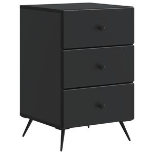vidaXL Cabinet de chevet Noir 43 x 41 x 66,5 cm Bois d'ing&eacute;nierie