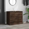 vidaXL Armoire &agrave; chaussures ch&ecirc;ne marron 80x42x69 cm bois ing&eacute;nierie