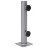 vidaXL Base de parasol pour m&acirc;t &Oslash;32/34/38 mm argent&eacute; acier