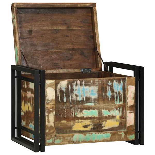 vidaXL Boîte de rangement Marron et Noir 60 x 40 x 41 cm bois recyclé