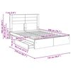 vidaXL Lit de Rangement Ch&ecirc;ne Sonoma 140 x 200 cm Bois d'ing&eacute;nierie