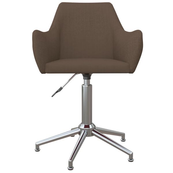 vidaXL Chaise pivotante &agrave; manger taupe tissu