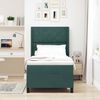 vidaXL Lit &agrave; Ressorts avec Matelas LED Vert fonc&eacute; 90 x 200 cm Velours
