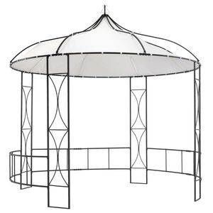 vidaXL Belv&eacute;d&egrave;re 300 x 290 cm Blanc Rond