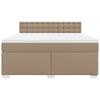 vidaXL Sommier &agrave; lattes de lit avec matelas Cappuccino 180x200 cm