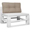 vidaXL Coussin de palette taupe 70x40x12 cm tissu