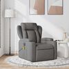 vidaXL Fauteuil de massage inclinable Gris fonc&eacute; Tissu
