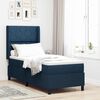 vidaXL Lit &agrave; ressorts avec matelas Bleu 80 x 200 cm tissu