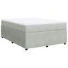 vidaXL Sommier &agrave; lattes de lit et matelas Gris clair 160x200cm Velours