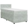 vidaXL Lit boxspring avec matelas Gris clair 100 x 200 cm Velours