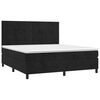 vidaXL Sommier &agrave; lattes de lit matelas et LED Noir 160x200 cm Velours