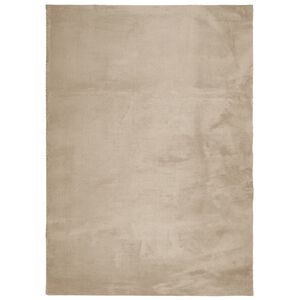 vidaXL Tapis HUARTE &agrave; poils courts doux et lavable sable 240x340 cm