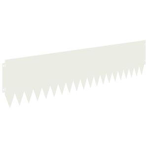 vidaXL Bordure de Pelouse 20 pc 103 x 25 cm Acier Blanc